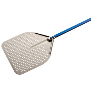 Rechthoekige aluminium schep 330x330 mm geperforeerd