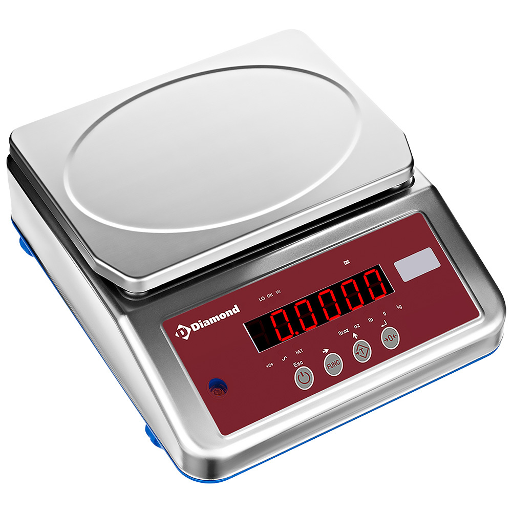 Elektronische weegschaal van roestvrij staal, 16 kg x 1 g