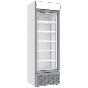 Positieve koelvitrine 494 liter WIT met lichtbak