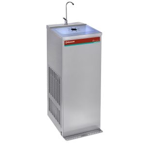 Pedaalbediende koelfontein, roestvrij staal, 35 liter/uur