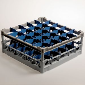 Mand 25 glazen Ø 90 mm, h165, Polyprop.