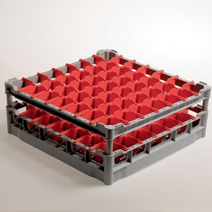 Mandje 49 glazen Ø 63 mm, h165, Polyprop.