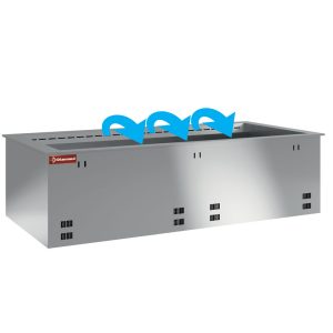 Element spoelbak gekoeld, geventileerd 2x GN 1/1 (zonder hermetische unit)