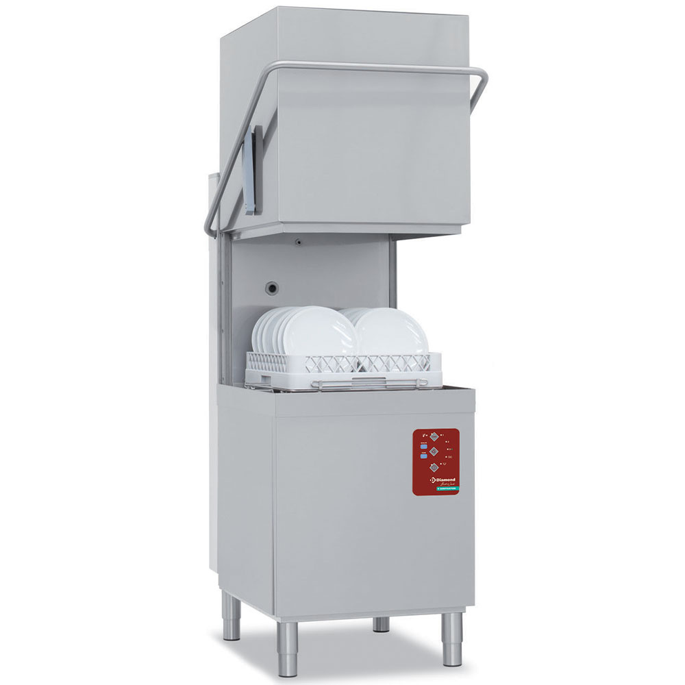 Afzuigkap vaatwasser, korf 500x500 mm "Volledige Hygiëne", met continu ontharder