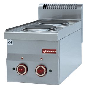 Elektrisch fornuis 2 kookplaten -Boven-