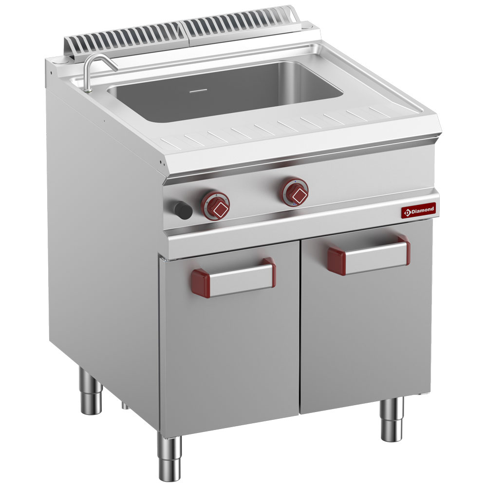 Gas pastakoker 1 tank 40 liter (zonder manden), op kast