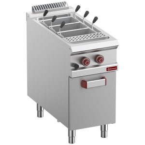 Gas pastakoker, 1 tank 40 liter, op gesloten kast (zonder manden)