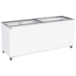 Vriezer, kist, 672 liter, schuifdeksels op wielen