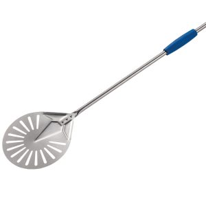 Kleine ronde schep roestvrij staal Ø 200 mm geperforeerd