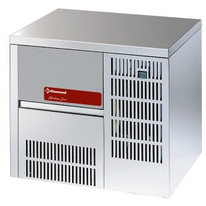 Hele ijsblokjesmachine 19 kg, met opbergruimte