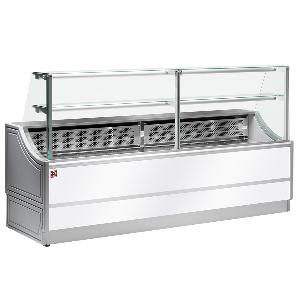 Gekoelde glazen vitrine - Neutraal model, zonder opbergruimte