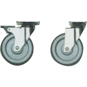 Set van 4 wielen, waarvan 2 met rem