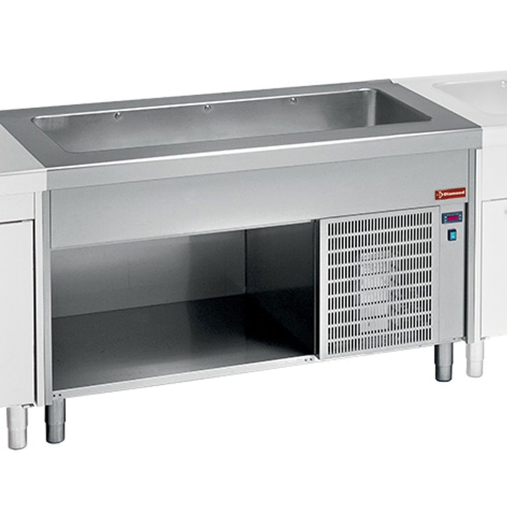 Gekoelde tank op open kast 3x GN 1/1