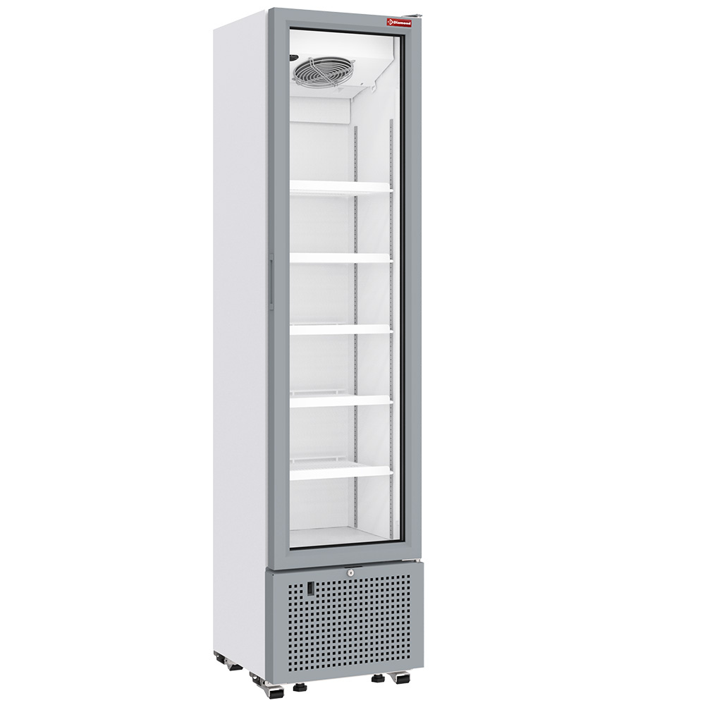 Positieve koelvitrine 221 liter WIT