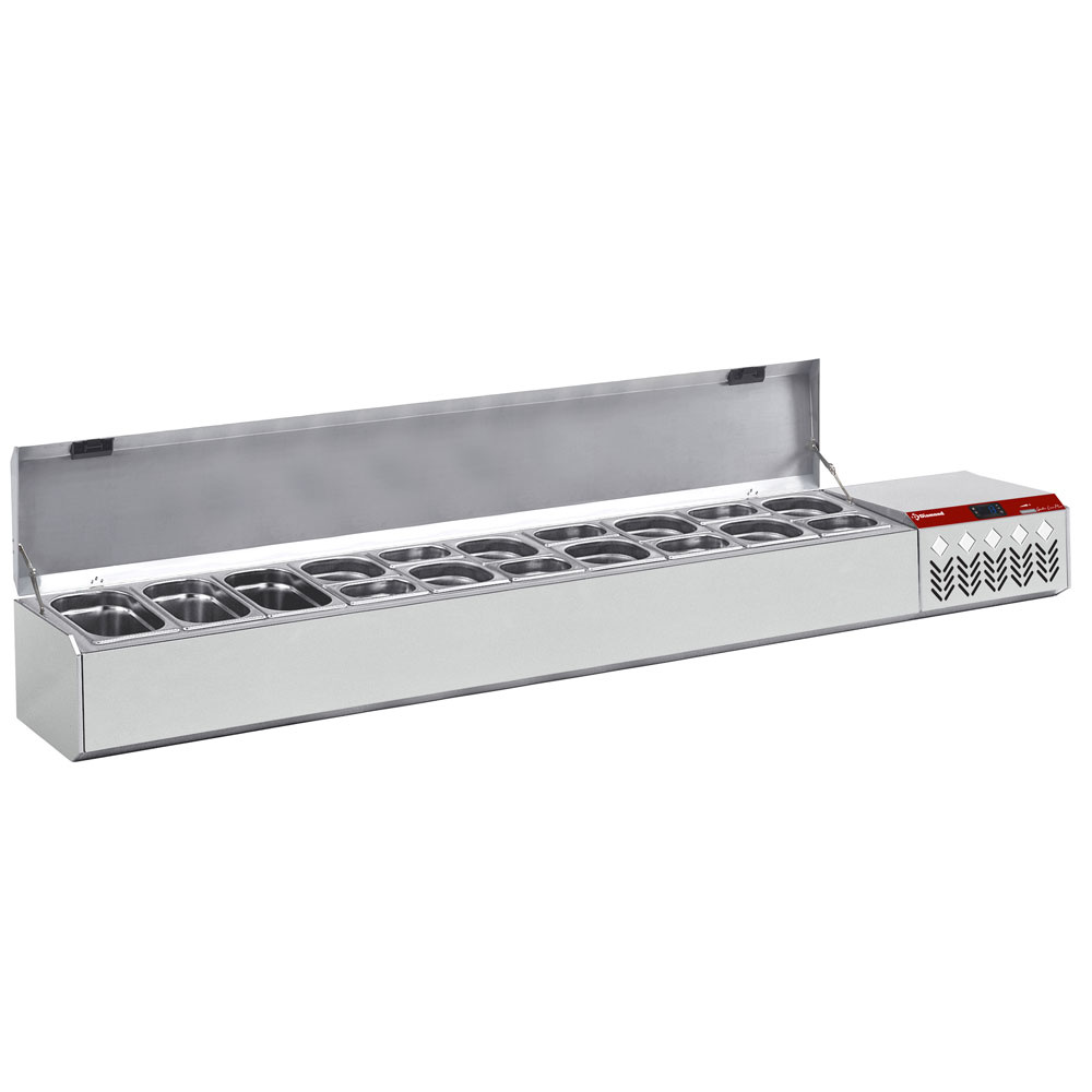 Gekoelde constructie GN 10x1/4, 1x1/9, met deksel