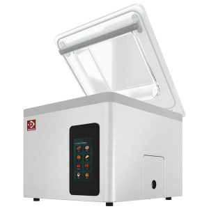 Vacuümmachine, roestvrijstalen tank 370x420xh180 mm. 21 m3/u TOUCH-scherm