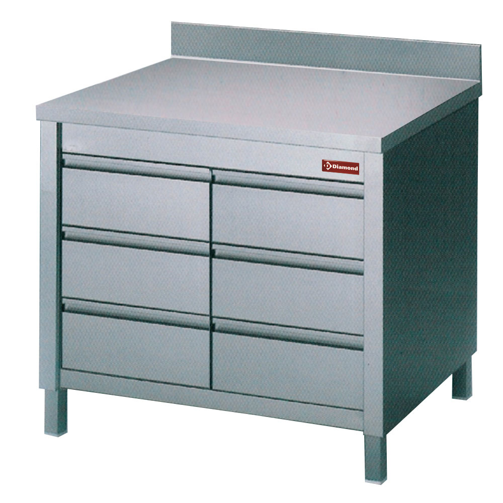 Tafel op kast met 6 laden GN1/1