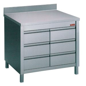 Tafel op kast met 6 laden GN1/1