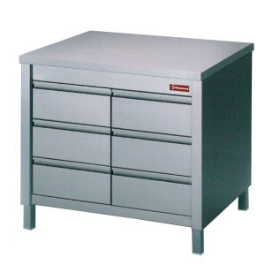 Tafel op kast met 6 laden GN1/1