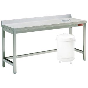 Sorteertafel met afvalopening + bord