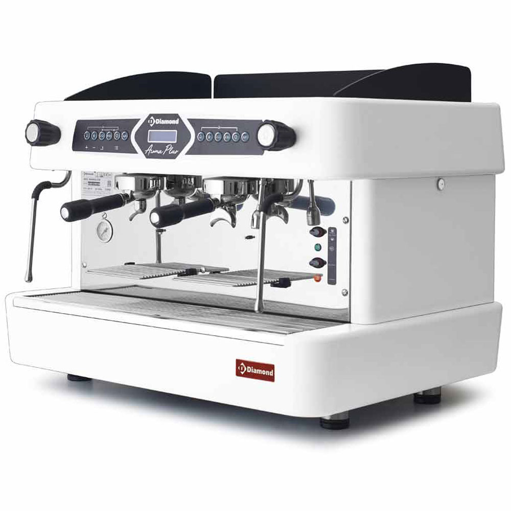 Koffiemachine 2 groepen, automatisch (met display) - WIT