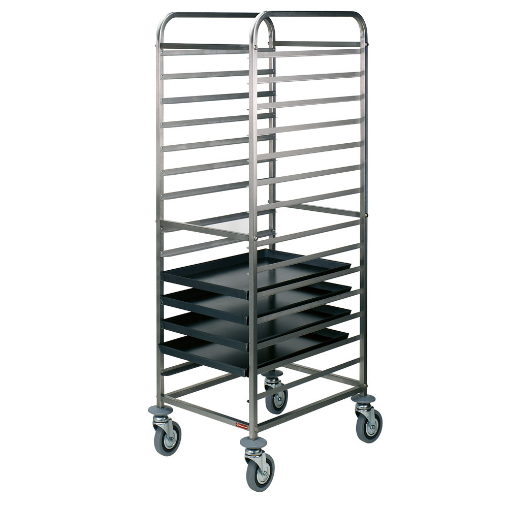 RVS plaatladder, 14x 600x400 mm, 85 mm ruimte