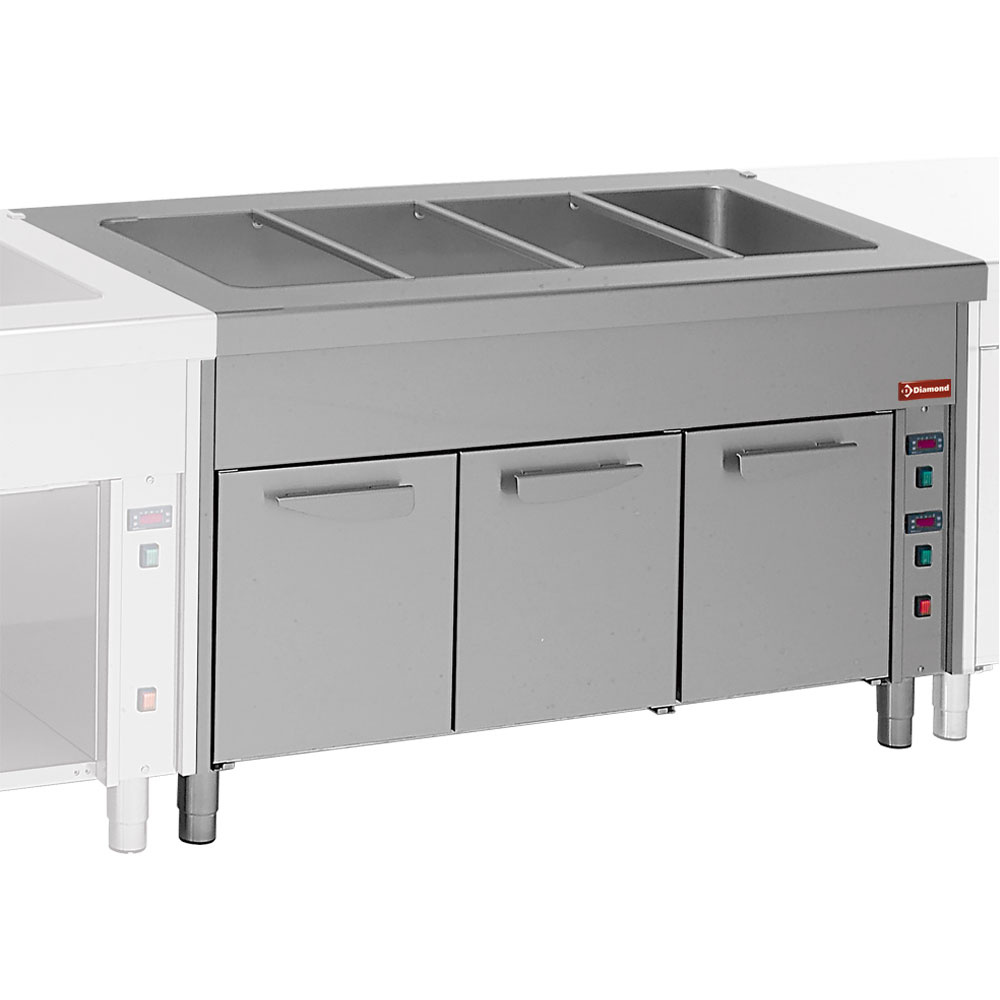 Bain Marie op hete kast 4x GN 1/1