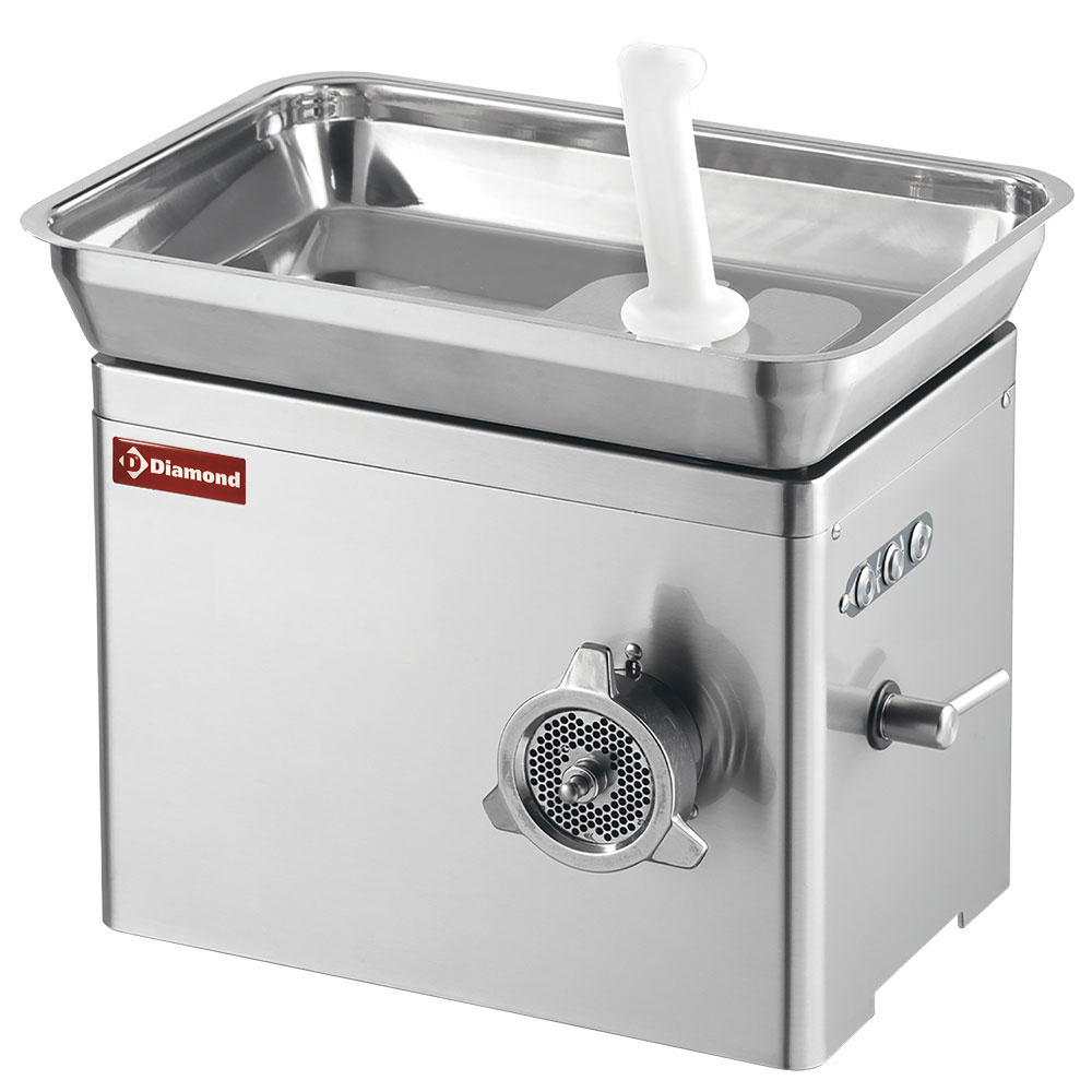 Tafelmodel vleesmolen van roestvrij staal nr. 32, Ø 6 mm, 500 kg/u