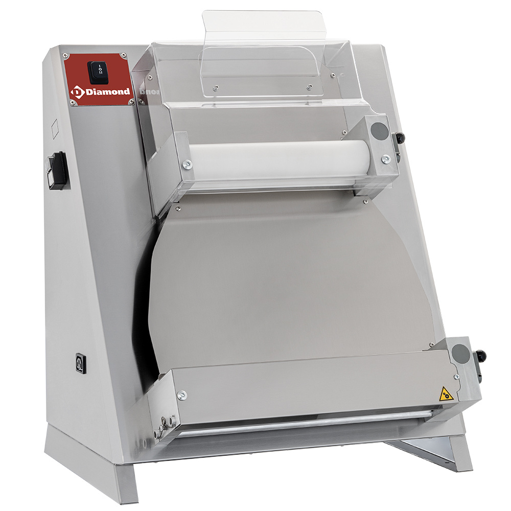 Pizzaroller Ø 420 mm, 2 rollen "Lineair", van roestvrij staal