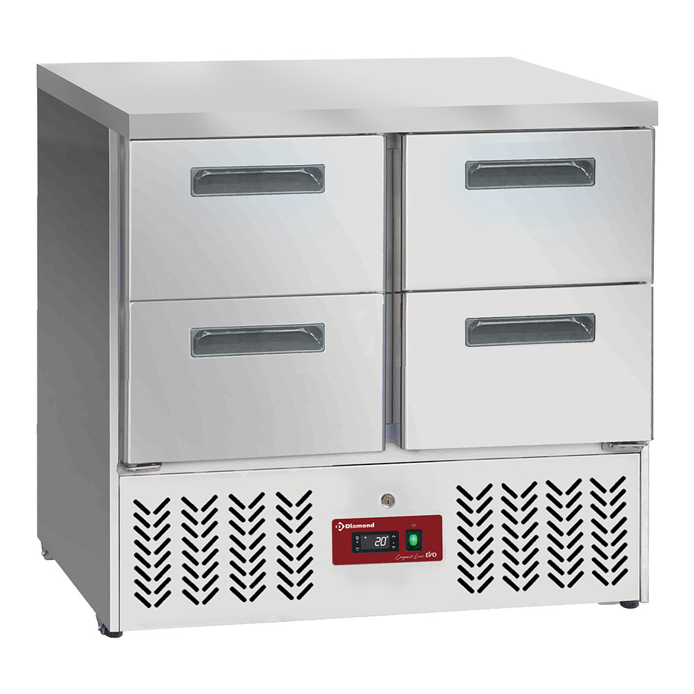 Gekoelde werkbank 4x 1/2 laden GN 1/1