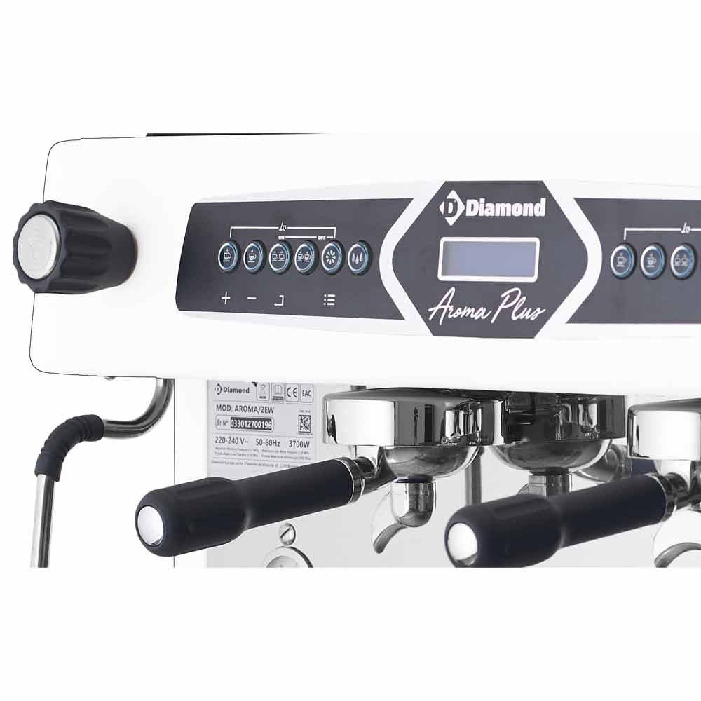 Koffiemachine 2 groepen, automatisch (met display) - WIT - Afbeelding 2