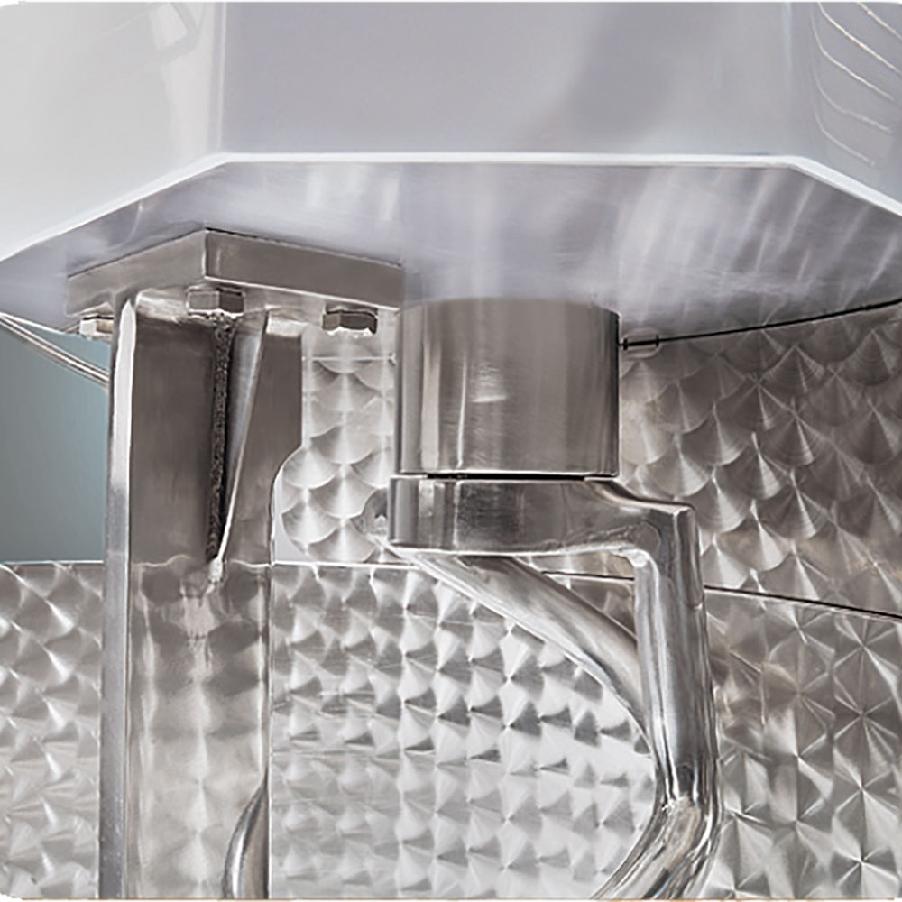 Automatische kneedmachines met spiraal, 2 snelheden, 2 timers, 2 motoren, 100 kg - Afbeelding 2