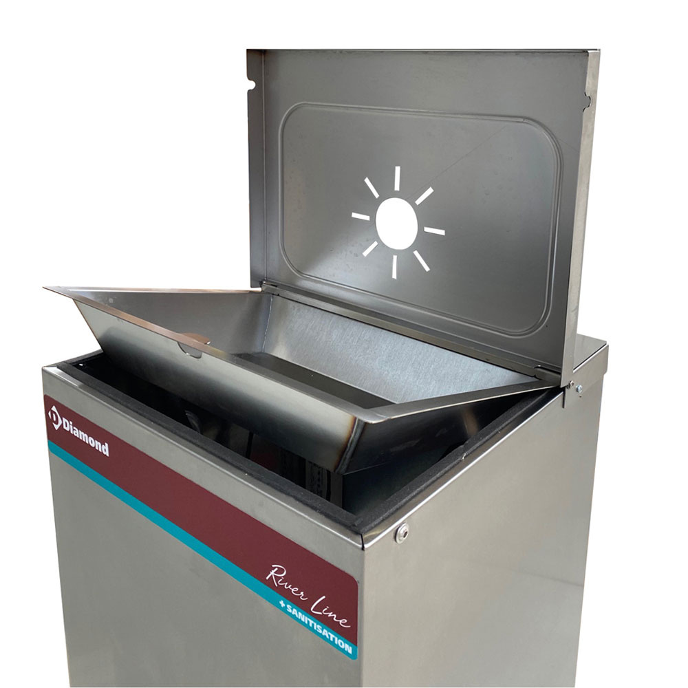 Pedaalbediende koelfontein, roestvrij staal, 35 liter/uur - Afbeelding 2