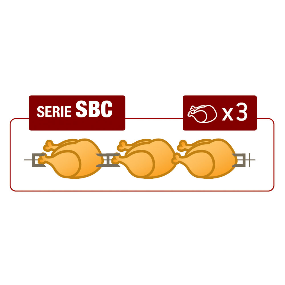 Gaskippenbraadpan, 2 spitten (6 kippen) KLEIN - Afbeelding 2