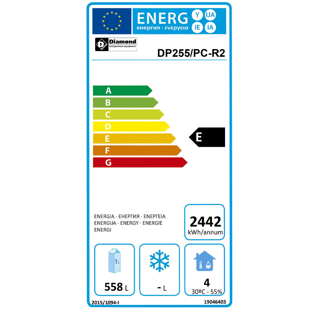 Gekoelde tafel, geventileerd, 4 deuren EN 600x400 (760 L) - Afbeelding 2