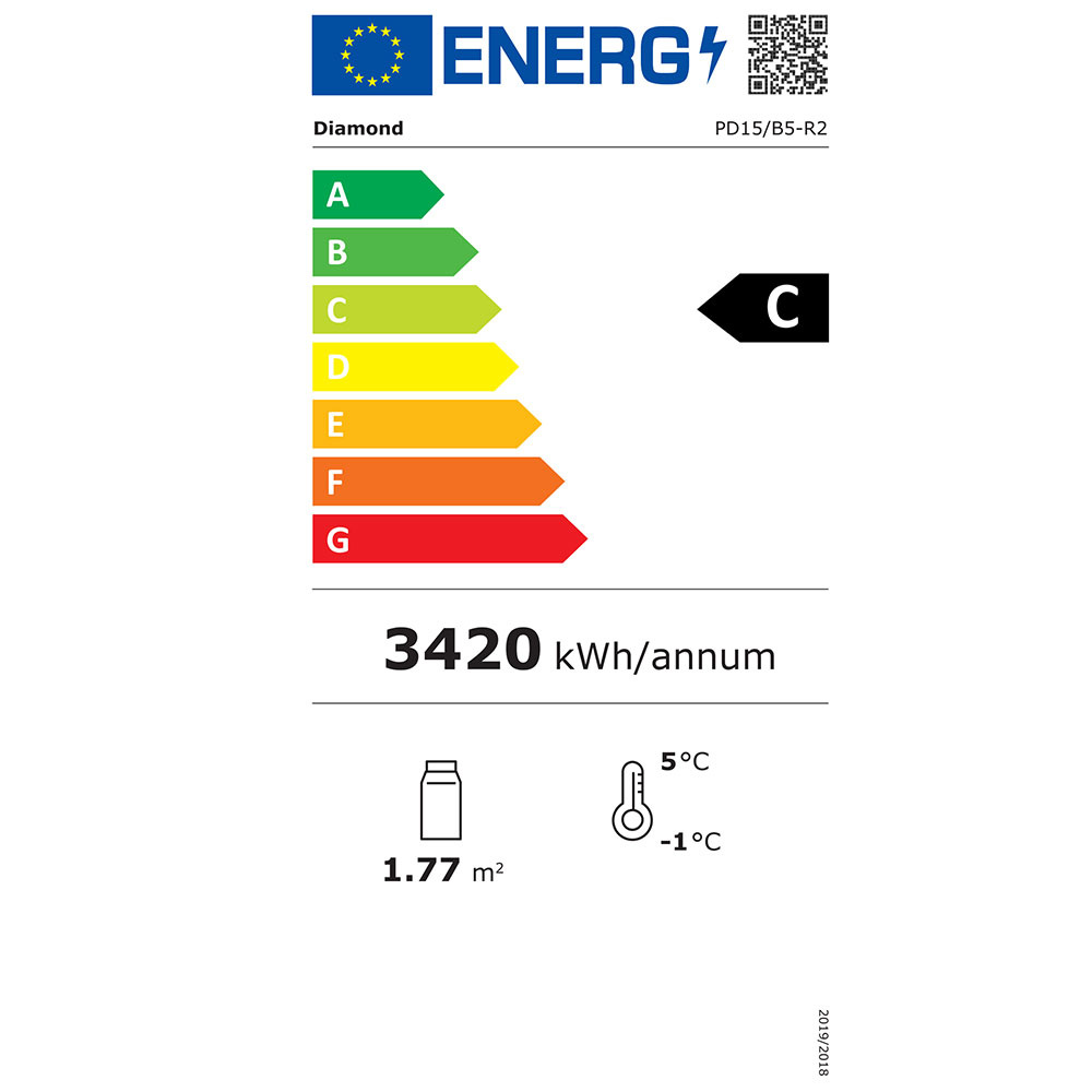 Geventileerde koelwandkast met glazen schuifdeuren - ZWART - Afbeelding 2