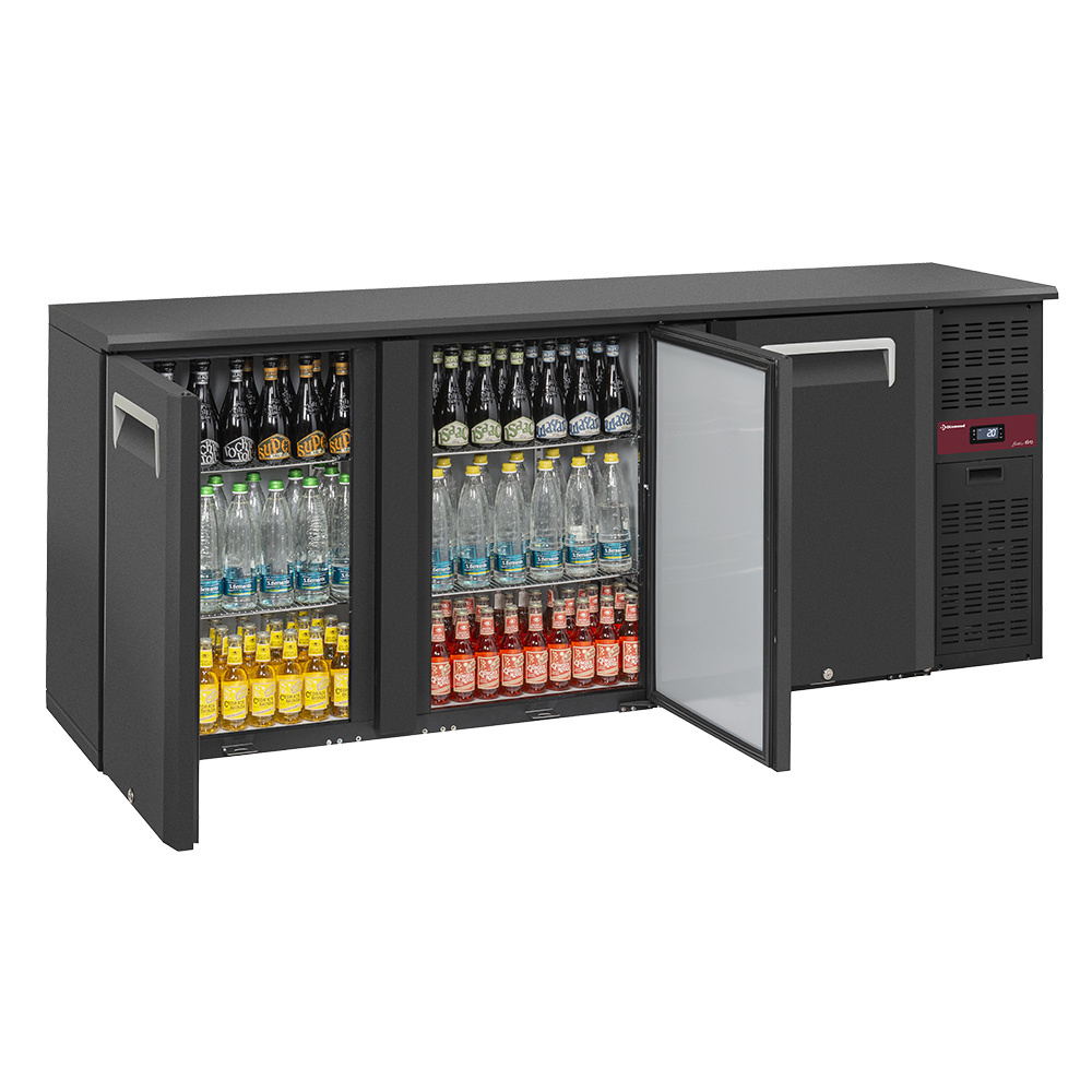 Flessenkoeler 3 deuren, 500 liter, verstelbare poten - Afbeelding 2