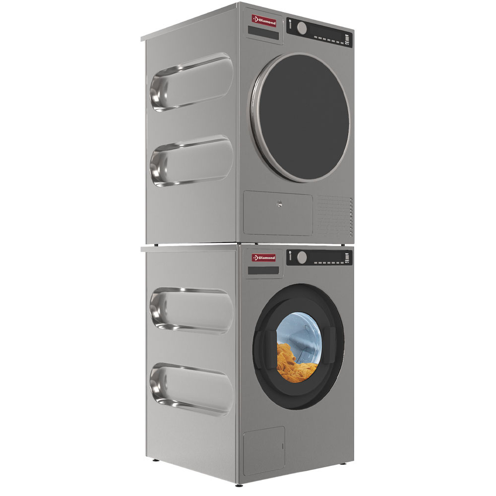 Wasmachine met centrifuge 6,5 kg "inox-titanium", met afvoerpomp - Afbeelding 2