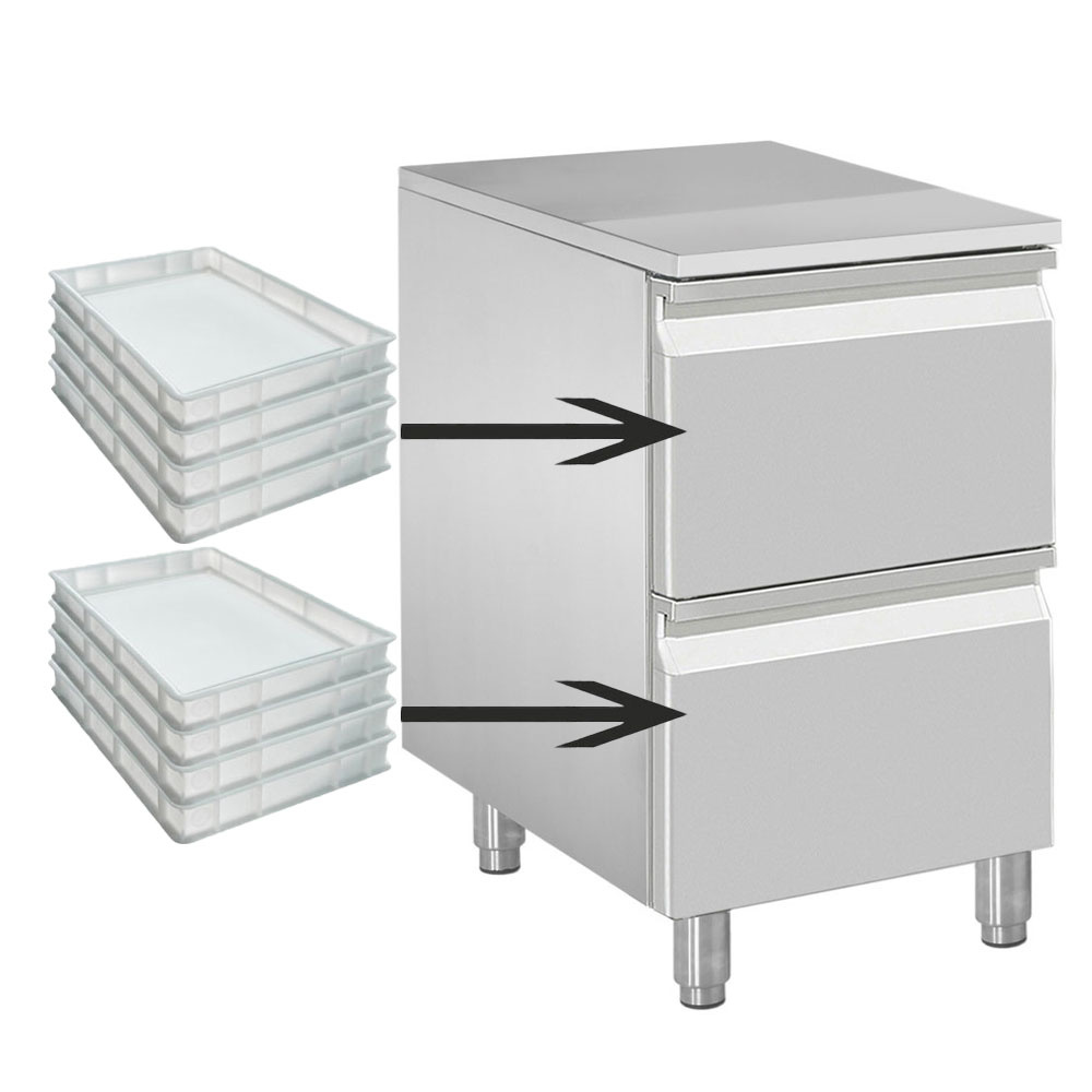 Koffer voor deegrol, 2 neutrale lades (8x trays 600x400) - Afbeelding 2