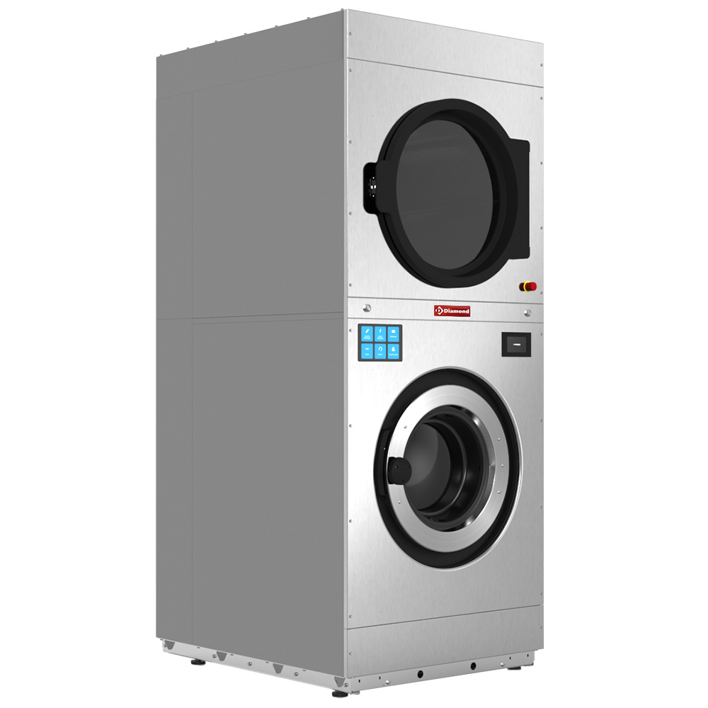 Wasmachine met super centrifugeren 18 kg (elektrisch) + droogtrommel 18 kg (elektrisch) TOUCHSCREEN - Afbeelding 2