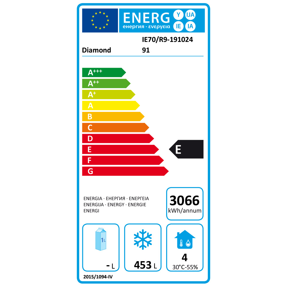 Geventileerde vriezer 700 liter, 1 deur GN 2/1, op wielen - Afbeelding 2