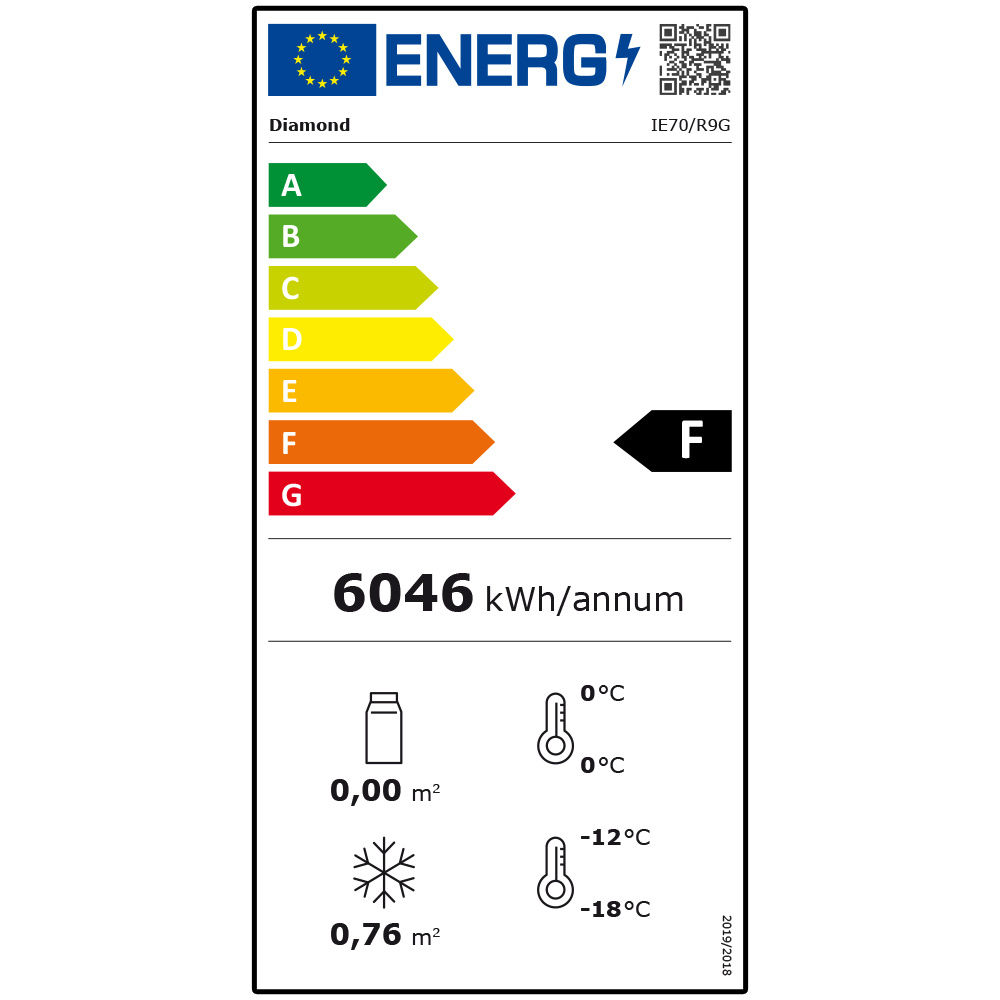 Geventileerde vriezer 700 liter, 1 glazen deur GN 2/1, op wielen - Afbeelding 2