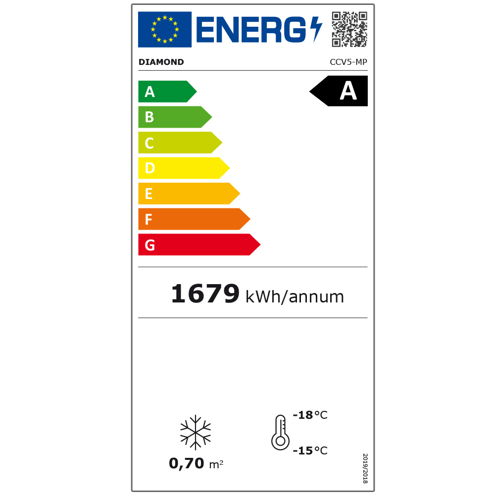 IJsvitrine vriezer, 381 liter, schuifdeksels op wielen met gebogen glas, capaciteit voor 7 bakken - Afbeelding 2