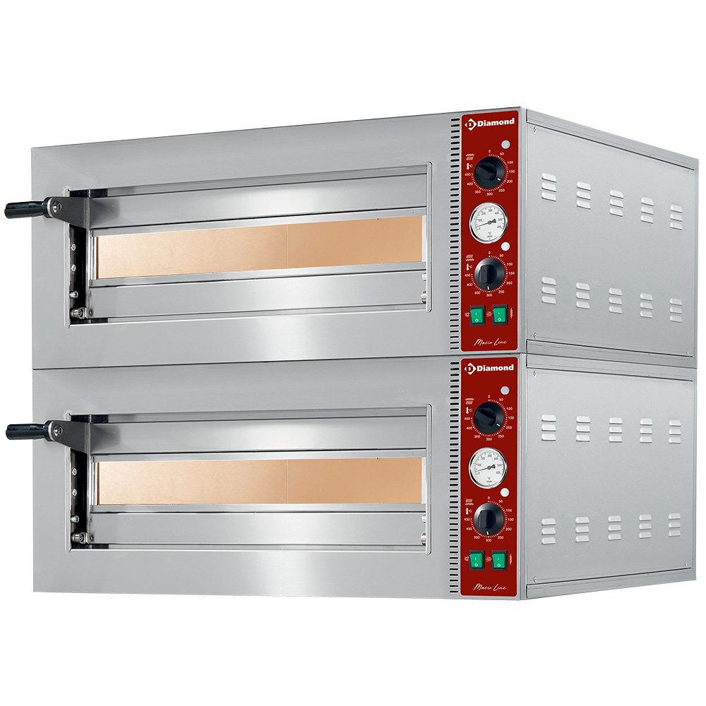 Elektrische pizzaoven Ø 420 mm, kamer 420x420xh140 mm - Afbeelding 2