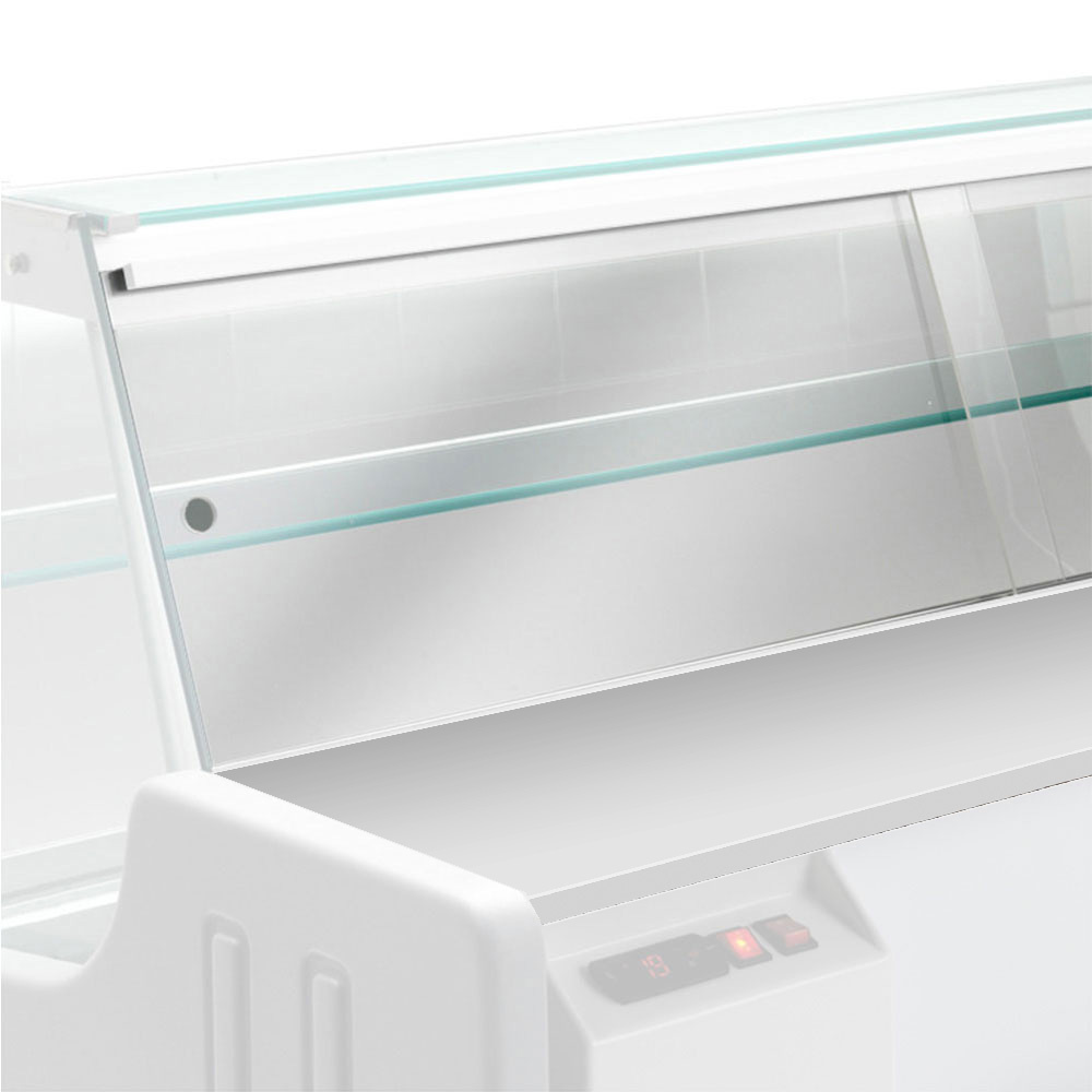 Gekoelde toonbank, statisch, ladesysteem, zonder reserve - GRIJS/WIT - Afbeelding 4