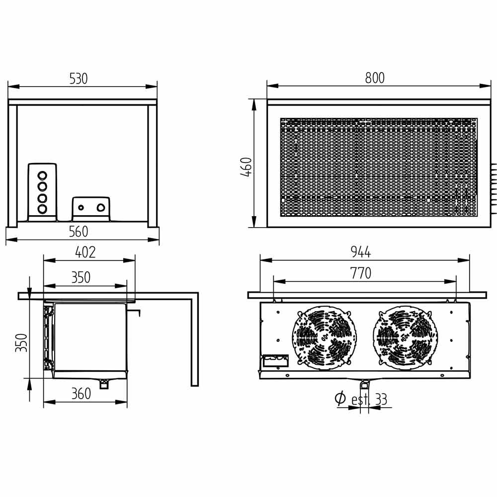 Gekoelde unit "By-block" T° -5°+5° - Afbeelding 4