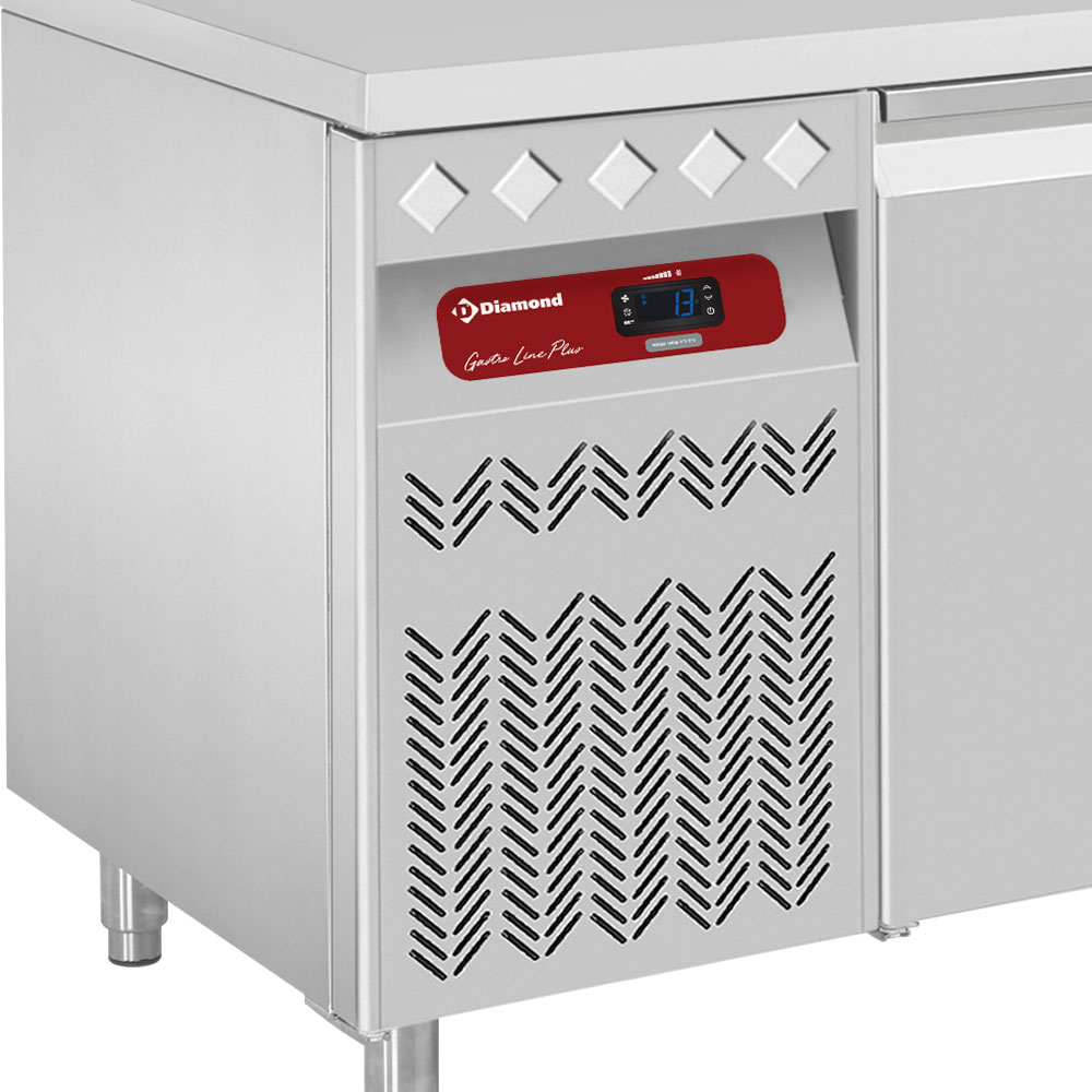 Geventileerde koeltafel, 4 deuren GN 1/1, 550 liter, unit links - Afbeelding 4