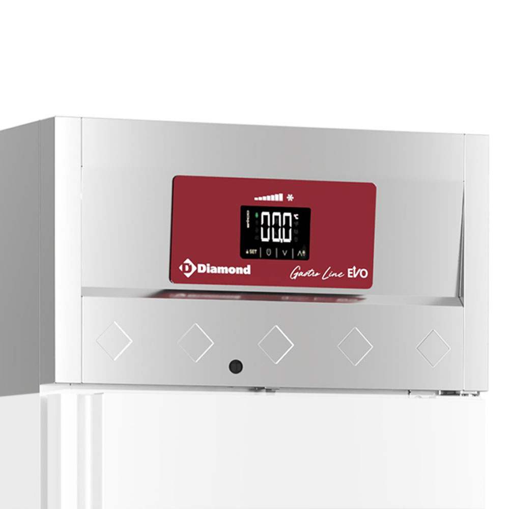 Geventileerde vriezer 700 liter, 1 glazen deur GN 2/1, op wielen - Afbeelding 4