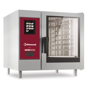 Elektrische oven "TOUCH" boiler stoom en convectie 6xGN1/1+ Reiniging