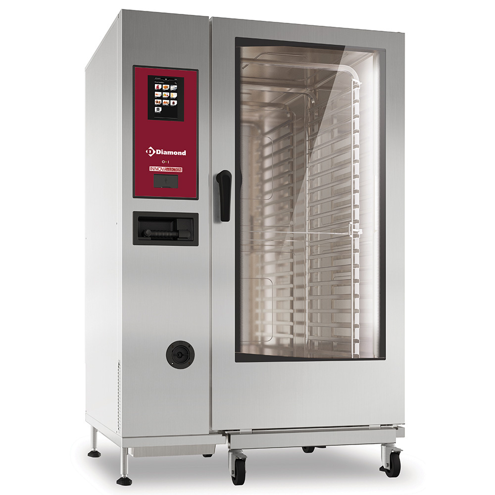 Gasoven "TOUCH" ketel stoom en convectie 20xGN2/1+ Reiniging